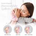 CURECARE New Upgraded 2 in 1 Thumb Brace, Removable Thumb Spica Splint Left Right Hand with 3 Level Stability, Reversible Thumb Support for CMC, De Quervains Tendonitis, Trigger Thumb (S/M, Pink)