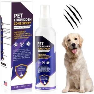 No Chew Spray for Dogs & Cats, 175ML - Bitter Apple Spray for Dogs to Stop Chewing, Effective Dog Deterrent Spray for Carpet Furniture, Anti Chew Spray for Puppies Indoor & Outdoor Safe Purple