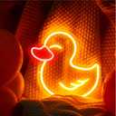 Bonuci Duck Lamp Neon Sign Bathroom Decor Cute Night Light Duck Lovers Gifts LED Light up USB Operated Hanging Wall Art Decorations for Bedroom Party Decorations Christmas Birthday Gift