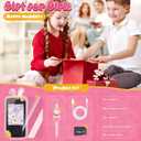 Luyiilo Kids Smart Phone Toys for Girls,Easter Gift for Kids Toys for 3-9 Girls Mini Smart Phone Toys with 2.8" Touchscreen 16 Learning Games Dual Camera Music Player, 8G SD Card
