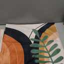 Boho Mid Century Modern Throw Pillow Covers Set of 6, Sun Moon Leaves Arch Abstract Home Decor Bohemian Decorative Cushion Covers 18"X18"