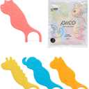 Piico Unflavored Kids Floss - No Fluoride Dual Line Dental Floss Picks - Fun Oral Care in Colorful Floss Sticks Design - Kids Flossers Avoid Tooth Decay & Gum Disease - 80 Count Zoo