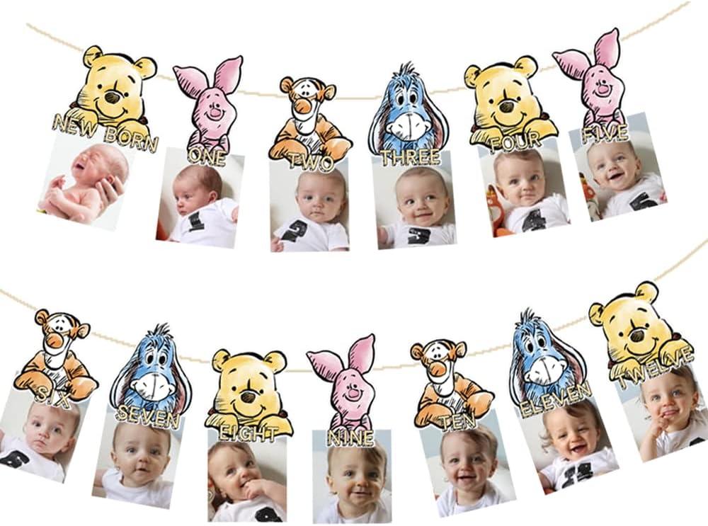 Party Banner For 1st Birthday Decoration,First Birthday Baby Photo Banner Party Decoration Party Supplies