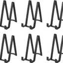 Plate Holder Easel Display Stands - 8-Inch Plastic Stand for Decorative Plates, Picture Frames, Cookbooks, Tabletop Art