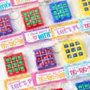 JOYIN 36 Pcs Valentine's Day Gift Cards with Tic-Tac-Toe Keychain, Valentines Days Keychains for Party Favor, Classroom Exchange Prizes for Kids, Party Greeting Cards