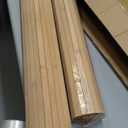 Juexica 2 Pcs Natural Bamboo Wall Panel for Interior Wall 48'' x 96'' Bamboo Covering Renewable Pole Wainscoting Room Divider Decor for Bedroom Living Room Kitchen Island Office (Light Carbonized)