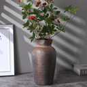 Farmhouse Vase for Home Decor, Vintage Rustic Terracotta Flower Vase Suitable for Home Decor, Living Room, Shelf, Dining Table. 10.9IN ZSHLXM (Retro-5)