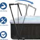 TOCRETOARE Hot Tub Cover Lifter, Spa Cover Lift, Hot Tub Cover Lift Removal System Height 31-41 Inch Adjustable, Fit for Most Spa Hot Tubs