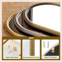 PERHOM Gold Wall Mirror- 36"x24" Large Arched Mirror with Rope Metal Frame, Wall Decor Mirrors for Bathroom, Living Room,Dining Room,Bedroom, Mantel,Entryway