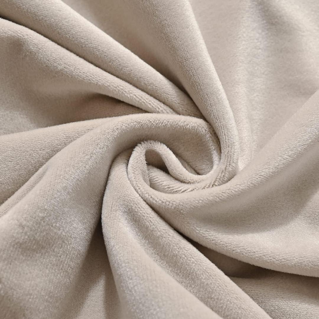 Modern Velvet Chair Cover, Champagne, Easy to Clean, Wear Resistant, Machine Washable