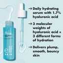 E.l.f. SKIN Holy Hydration! Triple Bounce Serum, 1.7% Hyaluronic Acid Serum For Plump, Bouncy Skin, Moisturizing & Hydrating, Vegan & Cruelty-Free