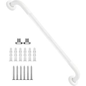 24 Inch Shower Grab Bar 1.25" Dia, White Anti Slip Bathroom Grab Bar, 304 Stainless Steel Knurled Handicap Grab Bars, Safety Support Handrail, Assist Bath Shower Handle for Elderly Injury Senior