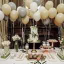 2 x PartyWoo Neutral Balloon Arch Kit Garland 142pcs Different Sizes of 18 12 10 5 Inch Off White Sand Cream Ivory Gold Confetti Boho Balloons for Bridal Baby Shower Engagement Birthday Party Decorations