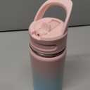 12oz Kids Water Bottle for School, Toddler Bottles with Straws, Stainless Steel Vacuum Insulated Water Bottle for Boys&Girls, Leak-Proof, BPA-Free, Bubble Gum