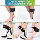 Komzer AFO Drop Foot Brace, Medical Ankle Foot Orthosis, Lightweight Foot Support Stabilizer, Drop Foot Postural Correction Brace for Men and Women (L-Left)