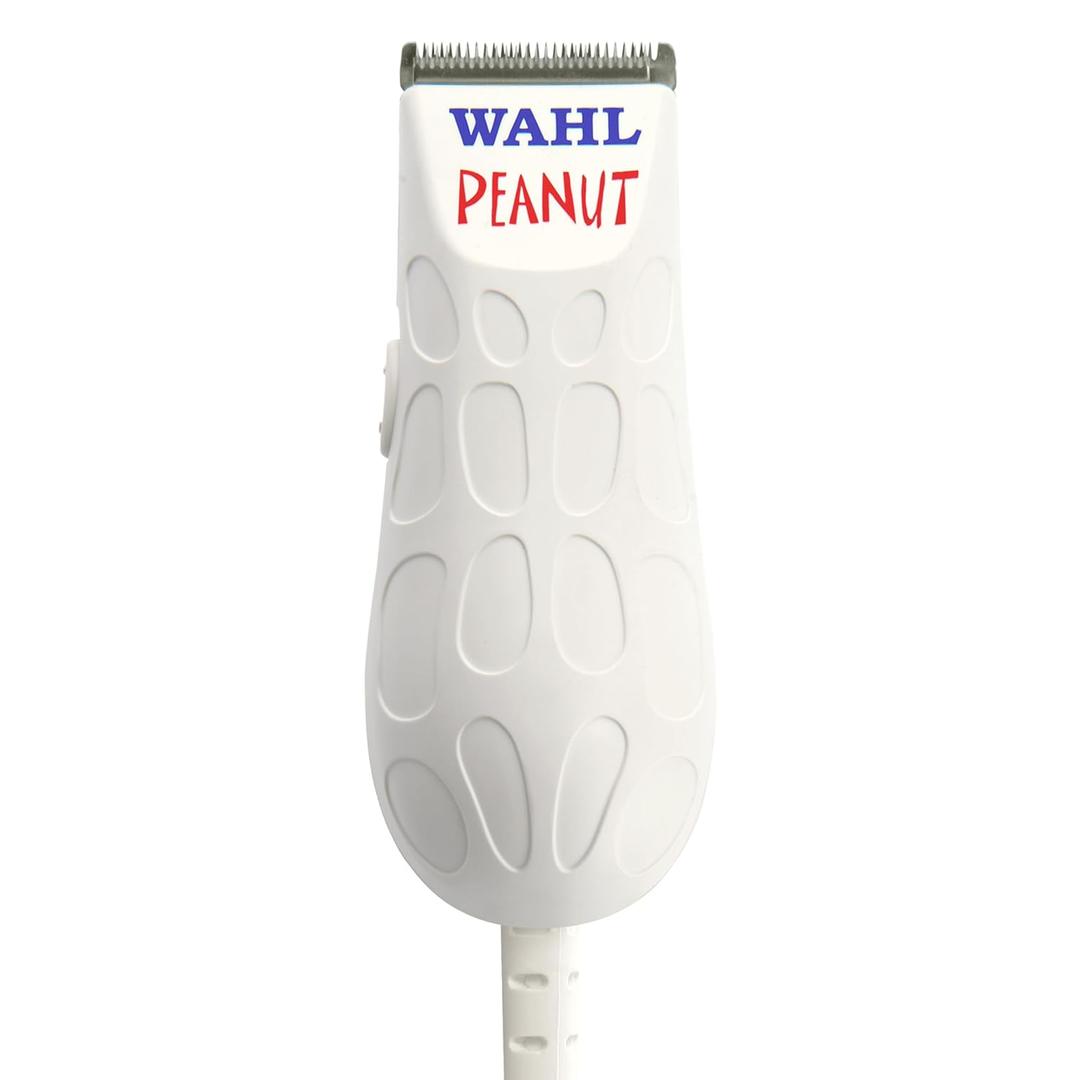Wahl Professional Peanut Corded Trimmer - Compact, Lightweight Powerful Rotary Motor Grooming Tool, with 4 Trimming Guides and Accessories (White)