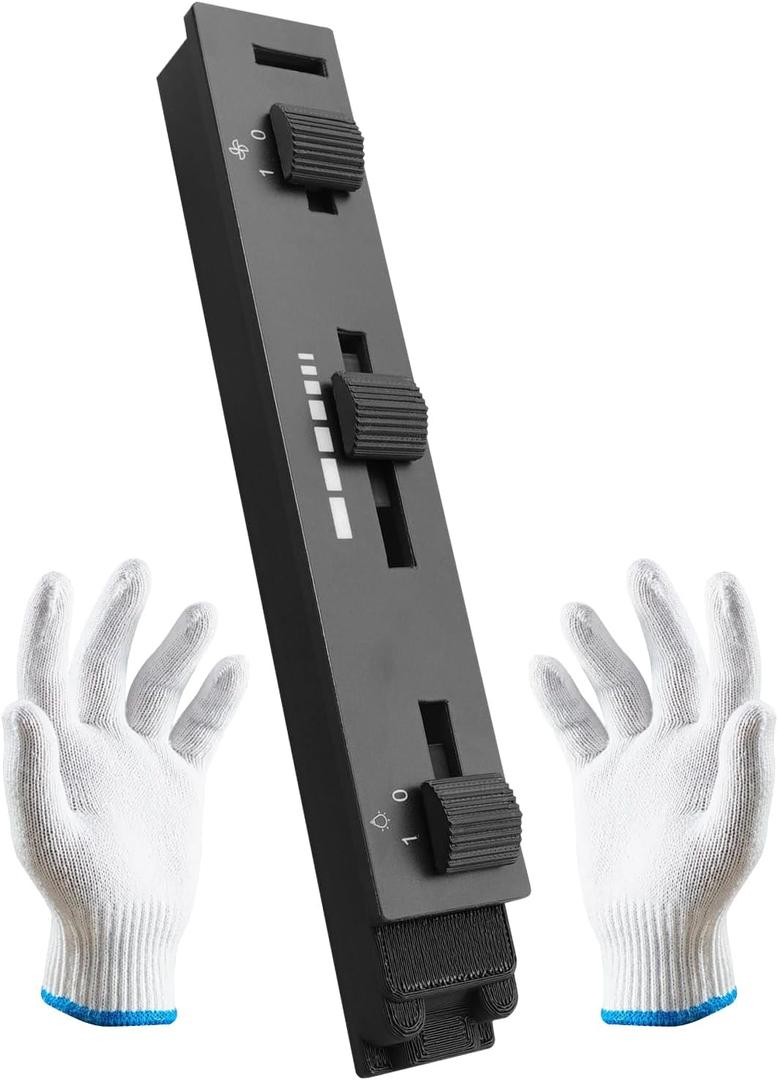 Range Hood Switch Replace SV12969 Fit for Broan Nu Tool/NuTone 127 128 129 HHC09 Series Range Hood switches Black Bezel Assembly