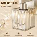 Brushed Nickel Bathroom Light Fixtures 3-Light Crystal Vanity Lights