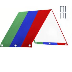 Playground Replacement Canopy, 52" x 90" Swing Set Replacement Tarp, Waterproof 210D Oxford Cloth Playset Tarp for Kids Outdoor, Backyard Playground (Green Blue Red)