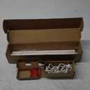 KAMANINA White Curtain Rod 32 to 58 Inch(2.6-4.8ft), Adjustable Curtain Rods for Windows 28 to 48 Inch, 3/4 Inch Splicing Drapery Rods with Twisted Cage Finial