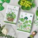 Artoid Mode Flower Basket Clover Shamrock St.Patrick's Day Kitchen Dish Towels, 18x26 Inch Farmhouse Holiday Decoration Spring Cleaning Set of 2