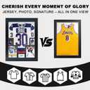 Jersey Display Frame Large Shadow Box Frame Clear Acrylic with 98% UV Protection Acrylic Memorabilia Display Cases for Football,Hockey,Basketball,Baseball Jersey Idea Gift for Sports Fans 31 1/2 x 22 1/2