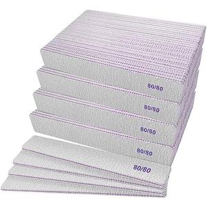 80/80 Grit Nail Files (100 Pcs), Coarse Emery Boards for Acrylic Nails and Gel Nails, Nail File Double Sided 80 Grits Emory Professional Nail Filers Pack