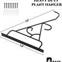 4 Pack 10" Christmas Plant Hangers Outdoor, Heavy Duty Hanging Plant Bracket, Indoor Wall Hooks, Decorative Planter Hanger for Wind Chimes Bird Feeders Flower Baskets Lanterns, Fence Porch