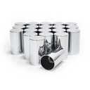 Grandroad auto 20 Pack Lug Nut Covers, 33mm by 3-1/2" Thread On Flat Top Cylinder Nut Cover Caps ABS Chrome Plastic Anti-Rust Screw-on Lug Nut Covers for Semi Trucks Trailers