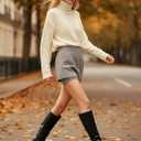 Knee High Boots for Women Pointed Toe Stiletto Long Boots Casual Party Dress Shoes (9, Black)