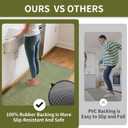 YDKGL Large Kitchen Runner Rugs Long Kitchen Mat Non Slip Washable, Super Absorbent Soft Chenille Braided Kitchen Mats for Floor, Rubber Backing Kitchen Sink Standing Mat, Easy Clean, Green 36"x71"