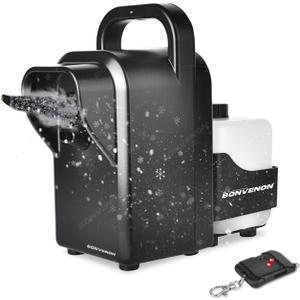 900W Foam Snow Machine for Wedding Low Noise Indoor Outdoor Artificial Snow Maker with Remote Control Adjustable Snowflake Effect for Stage Theater Party Decor