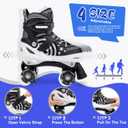 SULIFEEL Rainbow Unicorn 4 Size Adjustable Roller Skates for Girls Boys for Kids Ages 5-8  Children Skates Indoor Outdoor, Small (28-31)