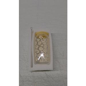 Leopard Print Beer Can Glass Yellow - 16oz Glass Cup