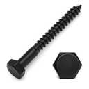 1/2 x 6 Black Lag Bolts, 20 PCs Heavy Duty Dacromet-Coated 304 Stainless Wood Lag Screws, Hex Head for Outdoor Framing Construction