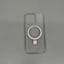 TORRAS Magnetic Ostand for iPhone 15 Pro Max Case, [Military Grade Drop Tested][Compatible with MagSafe][Build in Kickstand] Clear Slim Hard Back Soft Edge Anti-Fingerprint 6.7" 2023, Clear