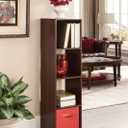 ClosetMaid Cubeicals 4 Cube Storage Shelf Organizer Bookshelf, Stackable, Vertical or Horizontal, Easy Assembly, Wood, Dark Cherry Finish