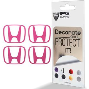 IPG Compatible with Crosstour Accord Element CRV CRZ Ridgeline Odyssey Pilot Logo Center Cap Overlay Wheel Tire Decals Stickers (Logo: 2.25" / Center Cap:2.75")(4 Units) (Gloss Pink)