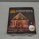 Clear Christmas Lights 50FT 200 Incandescent Bulbs Warm White Mini Lights with Green Wire for Christmas Tree, Garland, Thanksgiving, Wedding, Party, Home, Indoor & Outdoor Festival Decoration