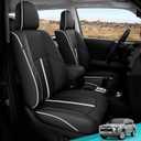 for Toyota 4Runner Seat Covers 2011 2012 2013 2014 2015 2016 2017 2018 2019 2020 2021 2022 2023 2024, Custom Fit Car Seat Covers Full Set, Waterproof Leather, for 5-Seater Model - Blackwhite