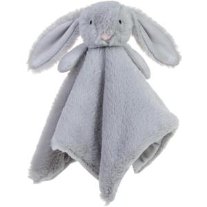 Apricot Lamb Stuffed Animals Gray Bunny Rabbit Security Blanket Infant Nursery Character Blanket Luxury Snuggler Plush Baby Lovey(Grey Bunny) (13 inches)
