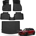 KELCSEECS® Floor Mats & Cargo Liner Custom for Mini Countryman F60 2017-2024(Not for Manual Transmission),All Weather Protection TPE Floor Liners Front& Rear Row Full Set Accessories Black
