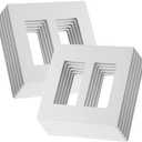 Bates- Screwless Decorator Wall Plates, White, 10 Pack, Screwless 2 Gang Wall Plate, Switch Cover Plate, Electrical Outlet Cover