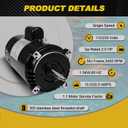 UST1202 2 HP Swimming Pool Pump Motor and Seal Kit Compatible with Hayward Super, Super II, Max Flow, Northstar & Jacuzzi Magnum Pump, ST1202 2.0 HP Single Speed Round Flange Pool Motor, 115/230 V