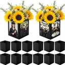 12 Pcs Graduation Picture Centerpieces Box For Table, 6/7in Photo Frame Props For Congrats Grad Graduation Party, Table Decoration For Wedding, Birthday, Graduation Decoration(Black)