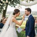 Frienda 12 Pcs Blue Floral Cocktail Coaster 6'' x 6" Something Blue and White Reusable Fabric Coaster Washable Square Dinner Towel for Bridal Shower Bachelorette Party Decoration