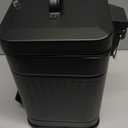 CEROELDA Small Trash Can with Lid-5L/1.3 Gal,Stainless Steel Outdoor Dog Poop Garbage Can-Farmhouse Retro Metal Waste Bin w/Step Pedal for Bathroom Bedroom Office-Soft Close-Black