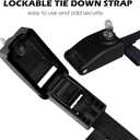 2 Pack Lockable Tie Down Strap, with 3 Stainless Steel Cables, for Lashing Locking Kayak, Bike, Surfboard, 10 Feet Each