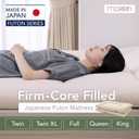 MORIRIN Japanese Futon Floor Mattress, Firm-Core SHIKIBUTON, Made in Japan, Queen