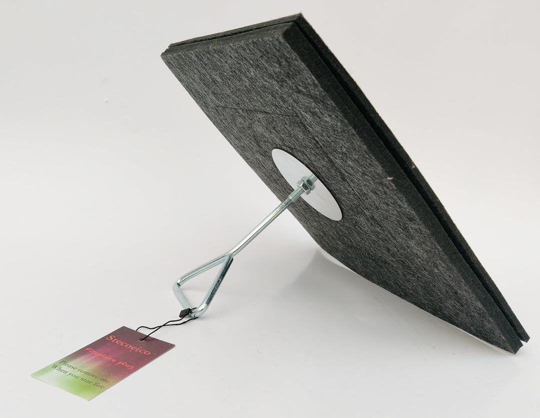 Fireplace Flue Plug, 12" Square Stopper for Fireplace& Wood Stove. Premium Fireplace Draft Stopper Made of 3 Layers Felt. (12 * 12 Inc)